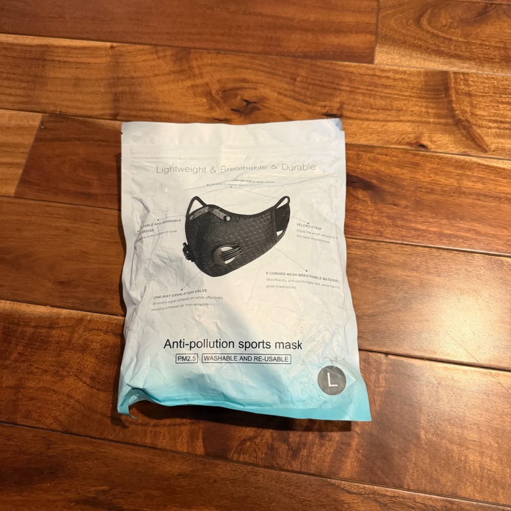 Black Anti-Pollution Sports Mask NEW in bag never opened